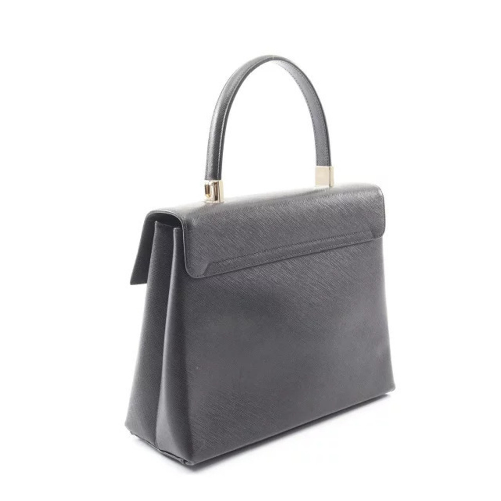Salvatore Ferragamo Handbag Black Leather Gancini Black